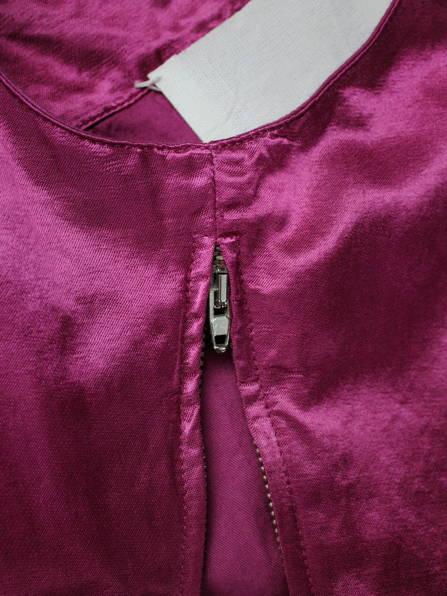 vaniitas Maison Martin Margiela pink cropped corset top in satin runway fall 1995 (12)