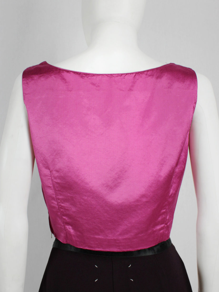 vaniitas Maison Martin Margiela pink cropped corset top in satin runway fall 1995 (8)