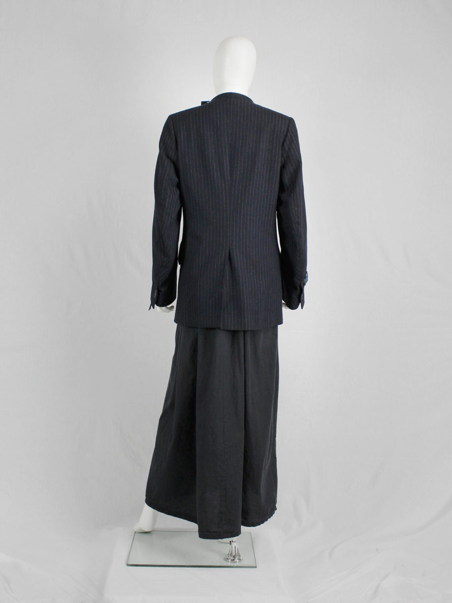 vaniitas Maison Martin Margiela pinstripe blazer with detached lapel and exclusive fabric tags fall 2004 (15)