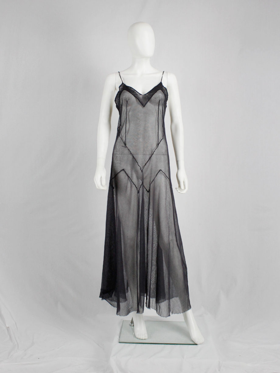 vaniitas Maison Martin Margiela reproduction of a spring 1991 black sheer dress spring 1994 (5)