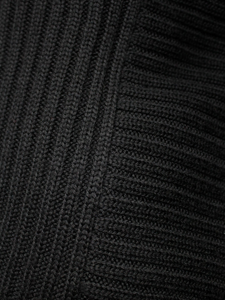 vaniitas Yohji Yamamoto black turleneck jumper with drooping side and extra long sleeves (8)
