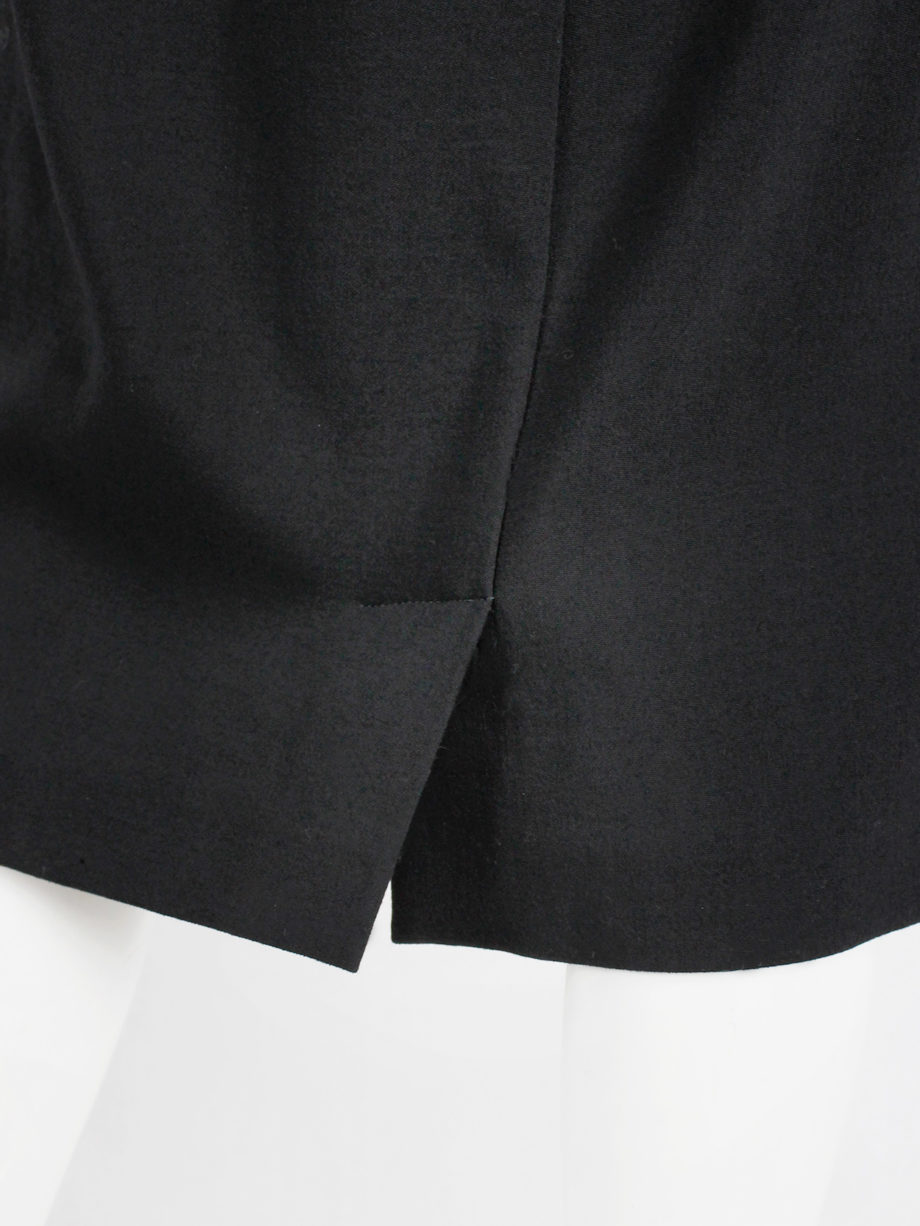 vaniitas Yohji Yamamoto black twinset-inspired dress with fabric covered buttons (3)