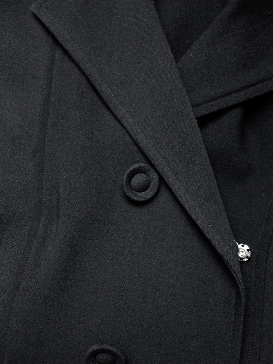 vaniitas Yohji Yamamoto black twinset-inspired dress with fabric covered buttons (8)