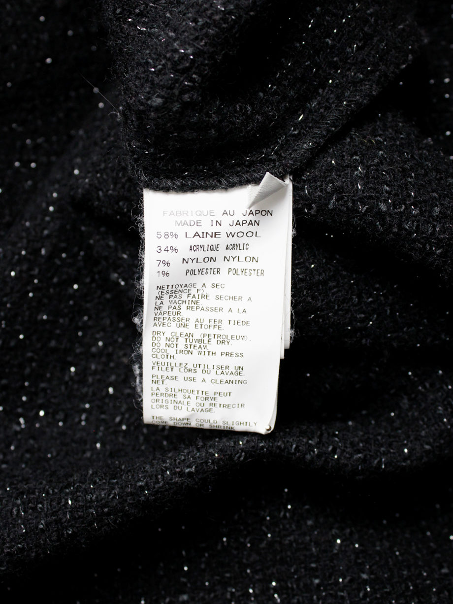 vaniitas Yohji Yamamoto grey woven shirtdress with frayed panels (6)
