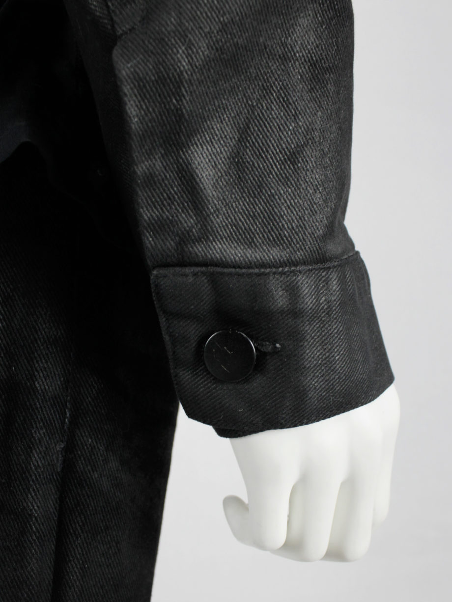 vaniitas archive Maison Martin Margiela 6 black coated denim jacket 1997 (14)