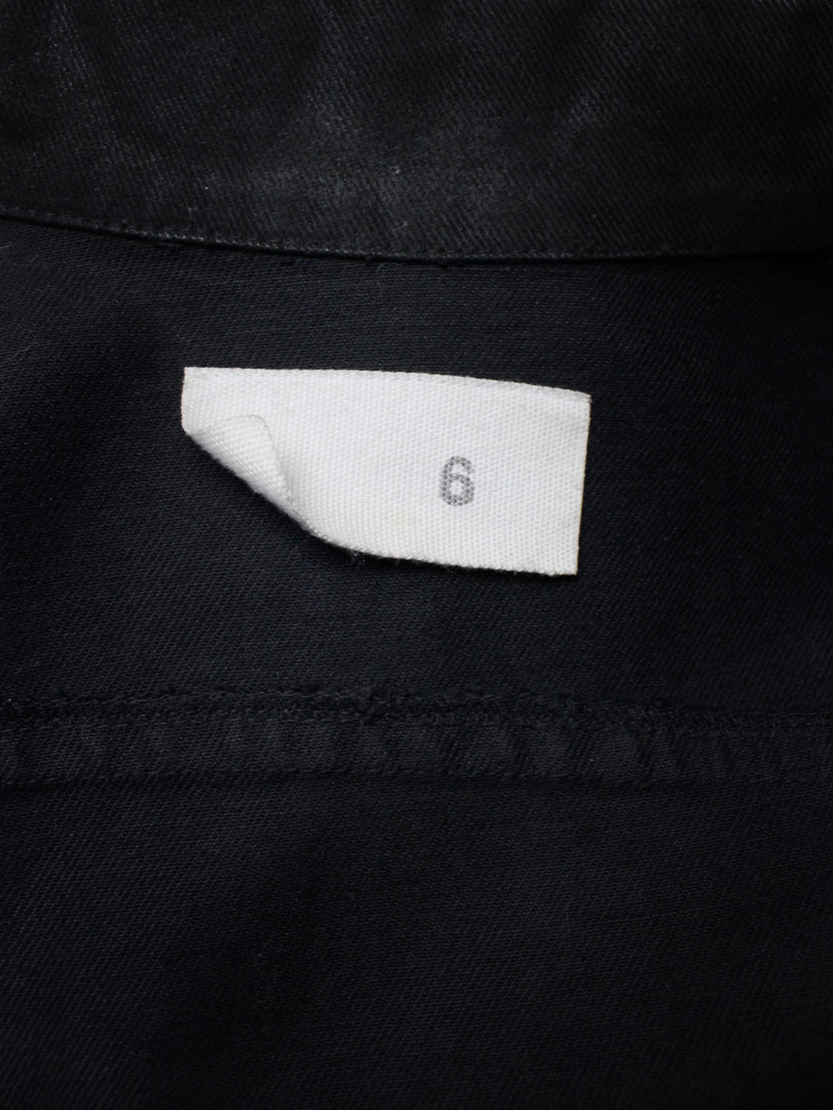 vaniitas archive Maison Martin Margiela 6 black coated denim jacket 1997 (19)