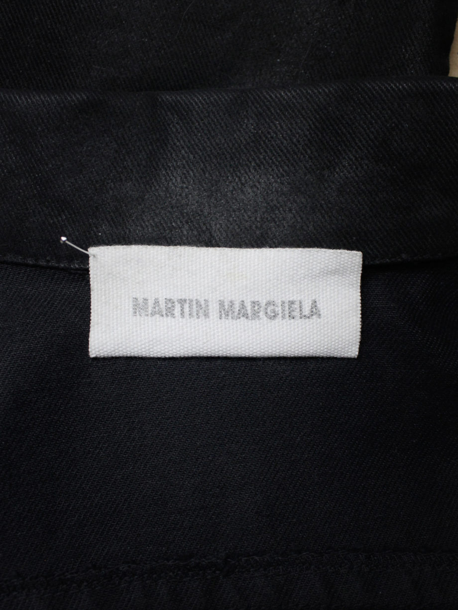 vaniitas archive Maison Martin Margiela 6 black coated denim jacket 1997 (20)