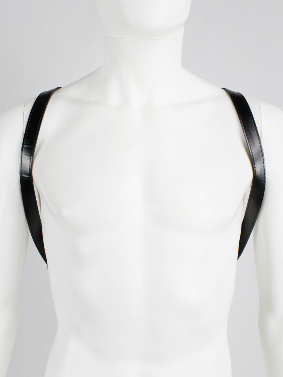 vaniitas vintage Ys Yohji Yamamoto black leather backpack (3)