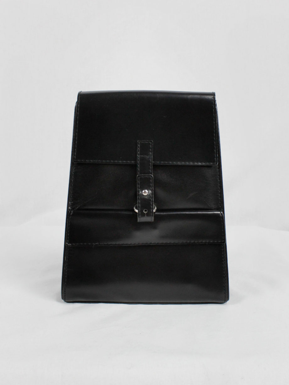 vaniitas vintage Ys Yohji Yamamoto black leather backpack (6)