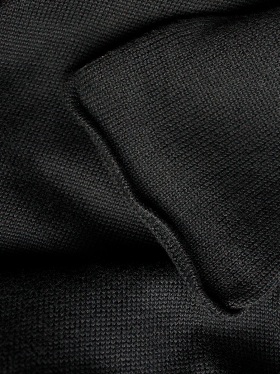 vaniitas ys Yohji Yamamoto black knit maxi dress with turtleneck (10)