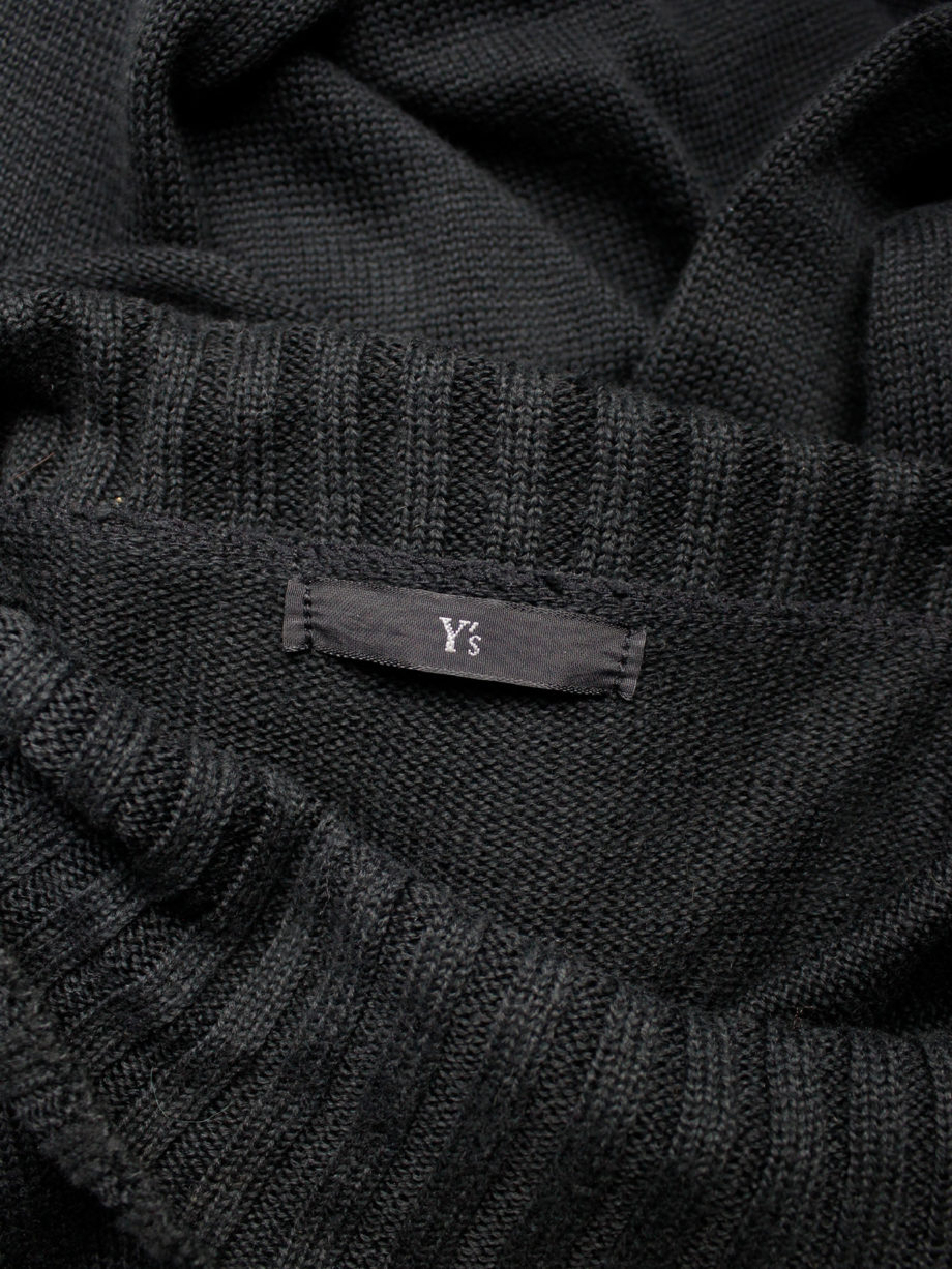 vaniitas ys Yohji Yamamoto black knit maxi dress with turtleneck (11)