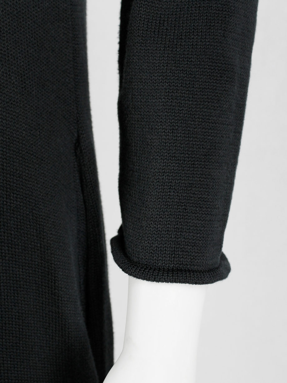 vaniitas ys Yohji Yamamoto black knit maxi dress with turtleneck (3)