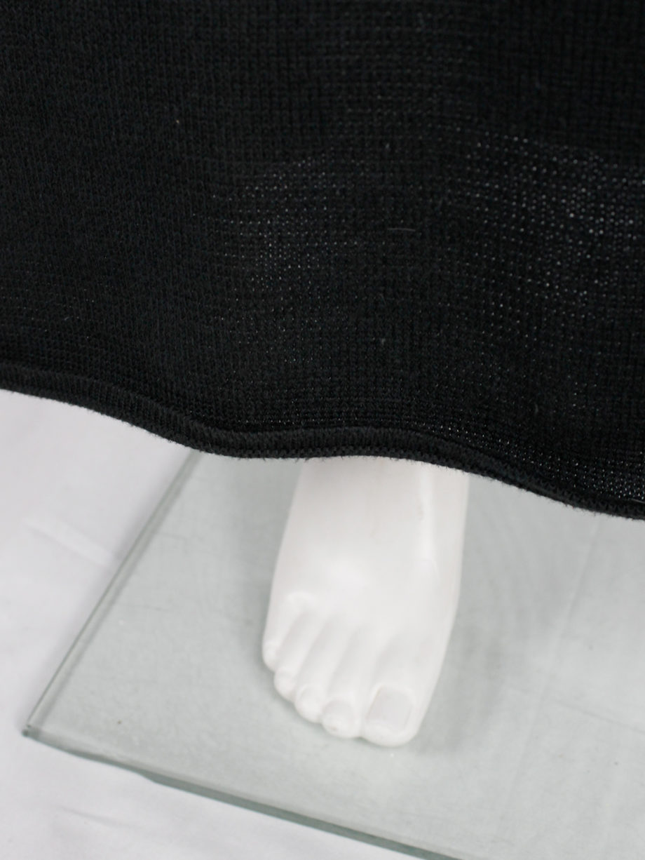 vaniitas ys Yohji Yamamoto black knit maxi dress with turtleneck (4)