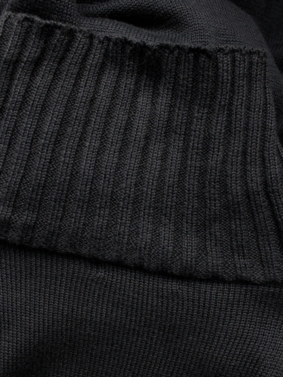 vaniitas ys Yohji Yamamoto black knit maxi dress with turtleneck (9)