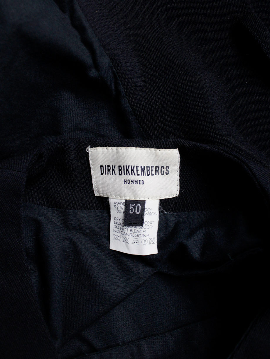 Dirk Bikkembergs black belted waistcoat with slit back — early 90's - V ...