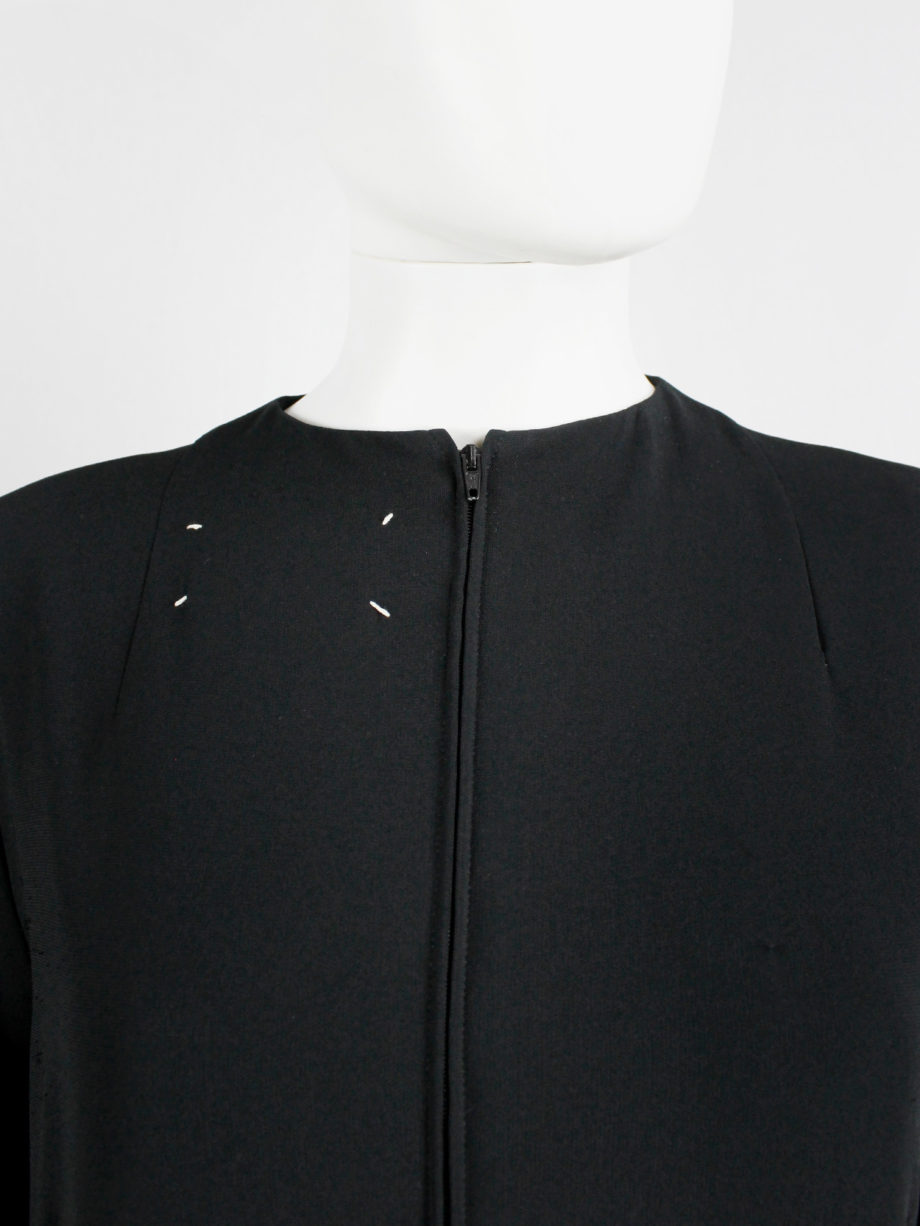 vintage Maison Martin Margiela black 2-way dress with stitched label on the front and the back fall 2000 (1)