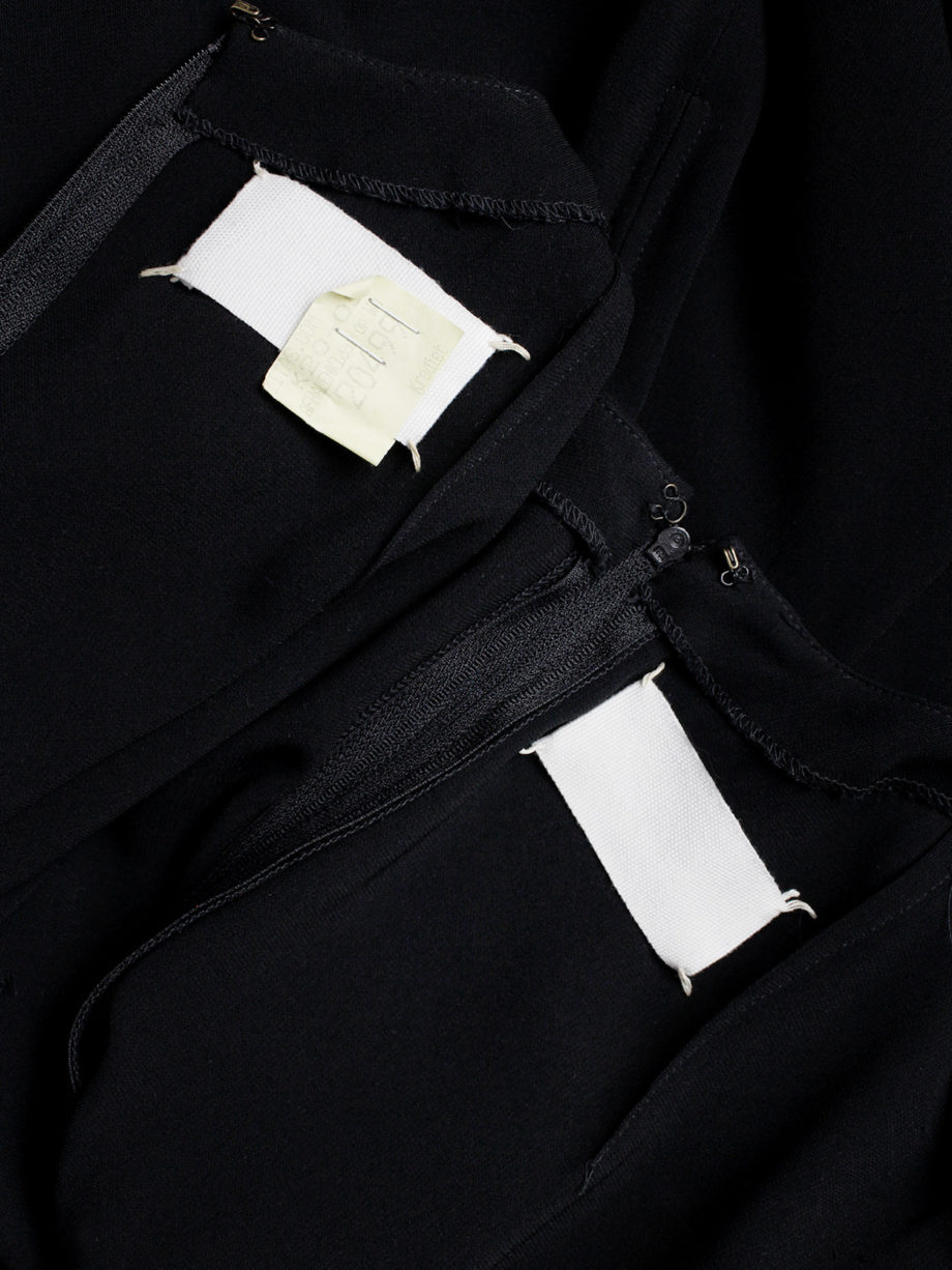 vintage Maison Martin Margiela black 2-way dress with stitched label on the front and the back fall 2000 (9)