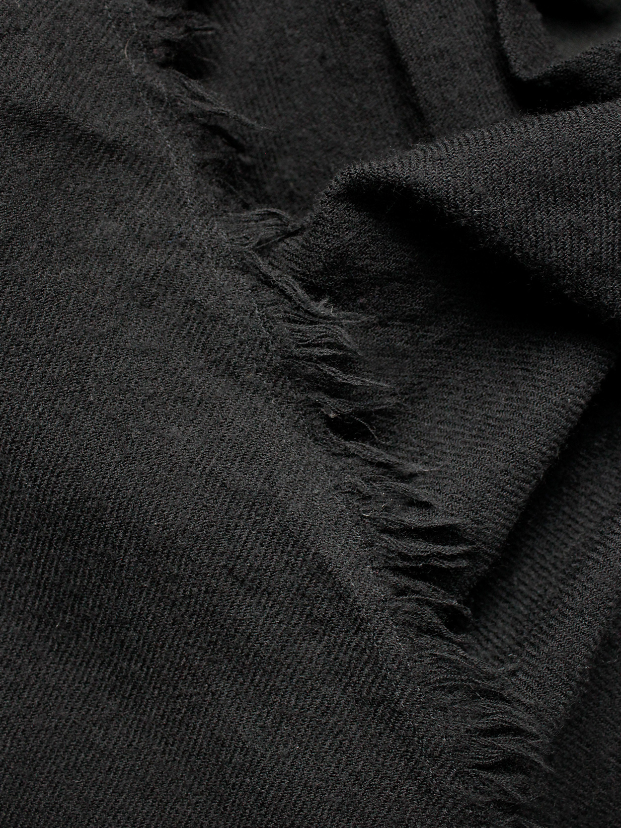 vintage Yohji Yamamoto black miniskirt with black draped scarf (12)