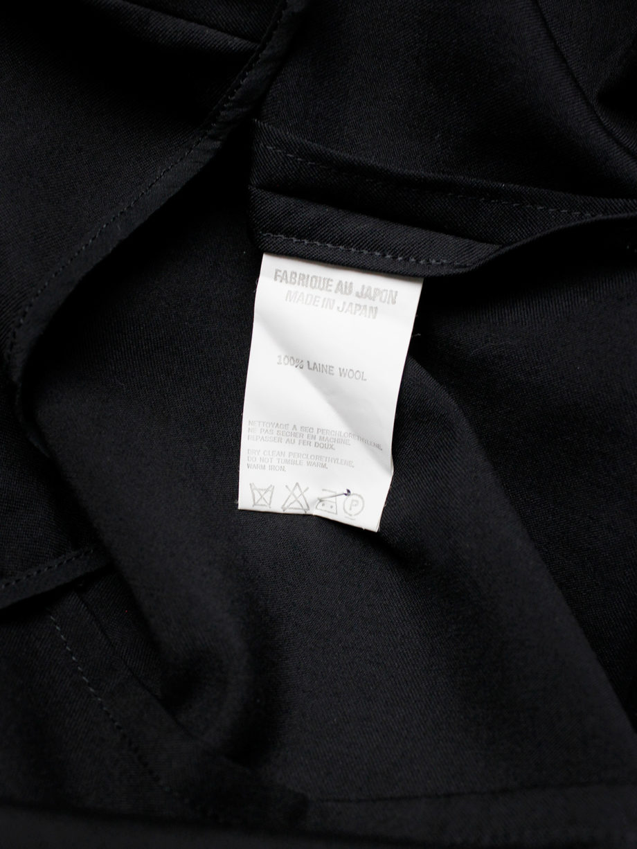 vintage Yohji Yamamoto black off the shoulder blazer with deconstructed neckline runway spring 2005 (18)