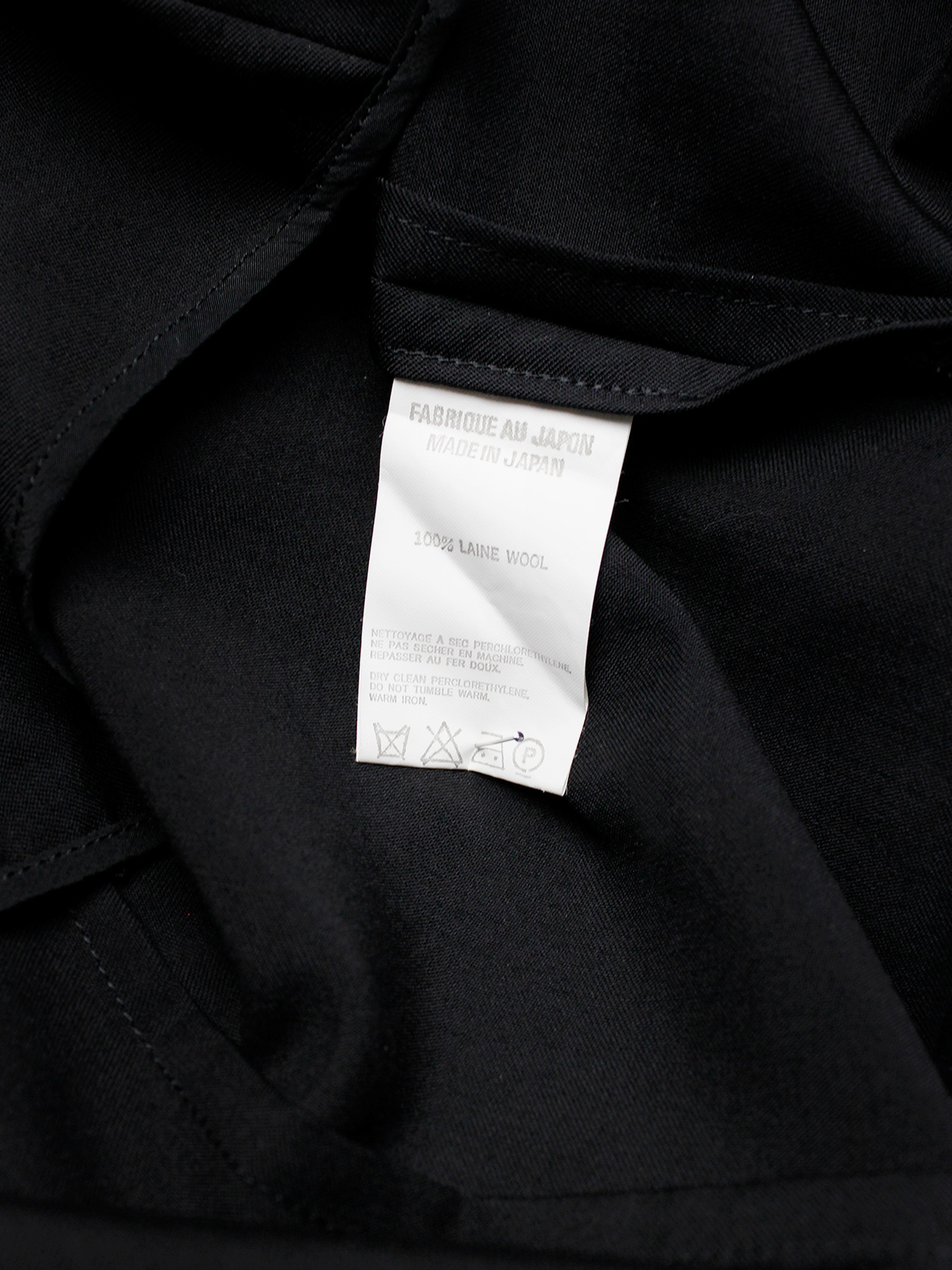 Yohji Yamamoto black off the shoulder blazer with deconstructed ...