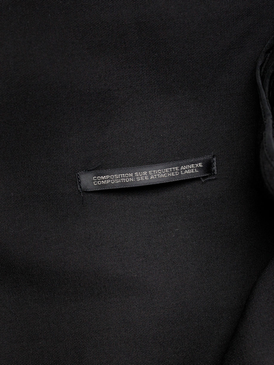 vintage Yohji Yamamoto black off the shoulder blazer with deconstructed neckline runway spring 2005 (19)