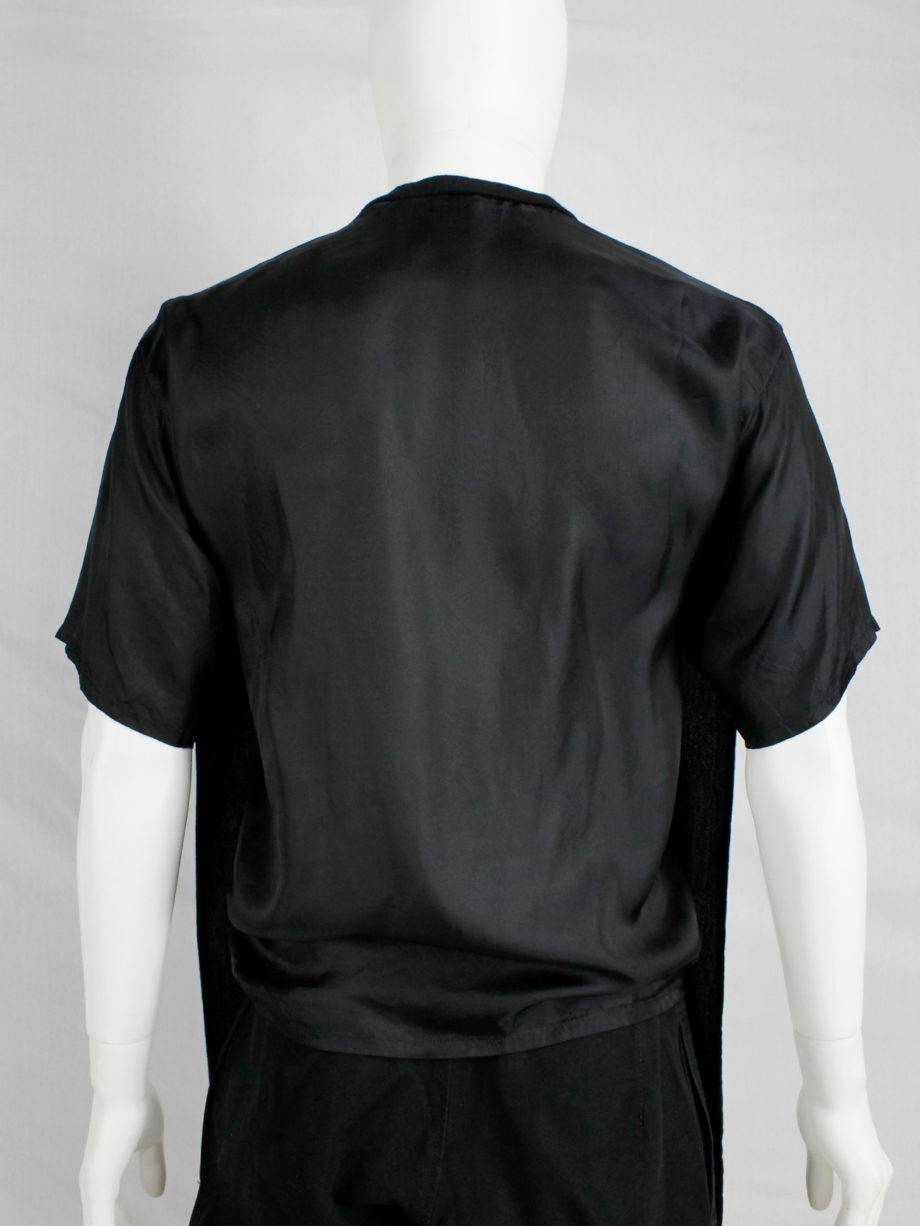 Bless berline no 49 black t-shirt with oversized scarf attached to the front (9)