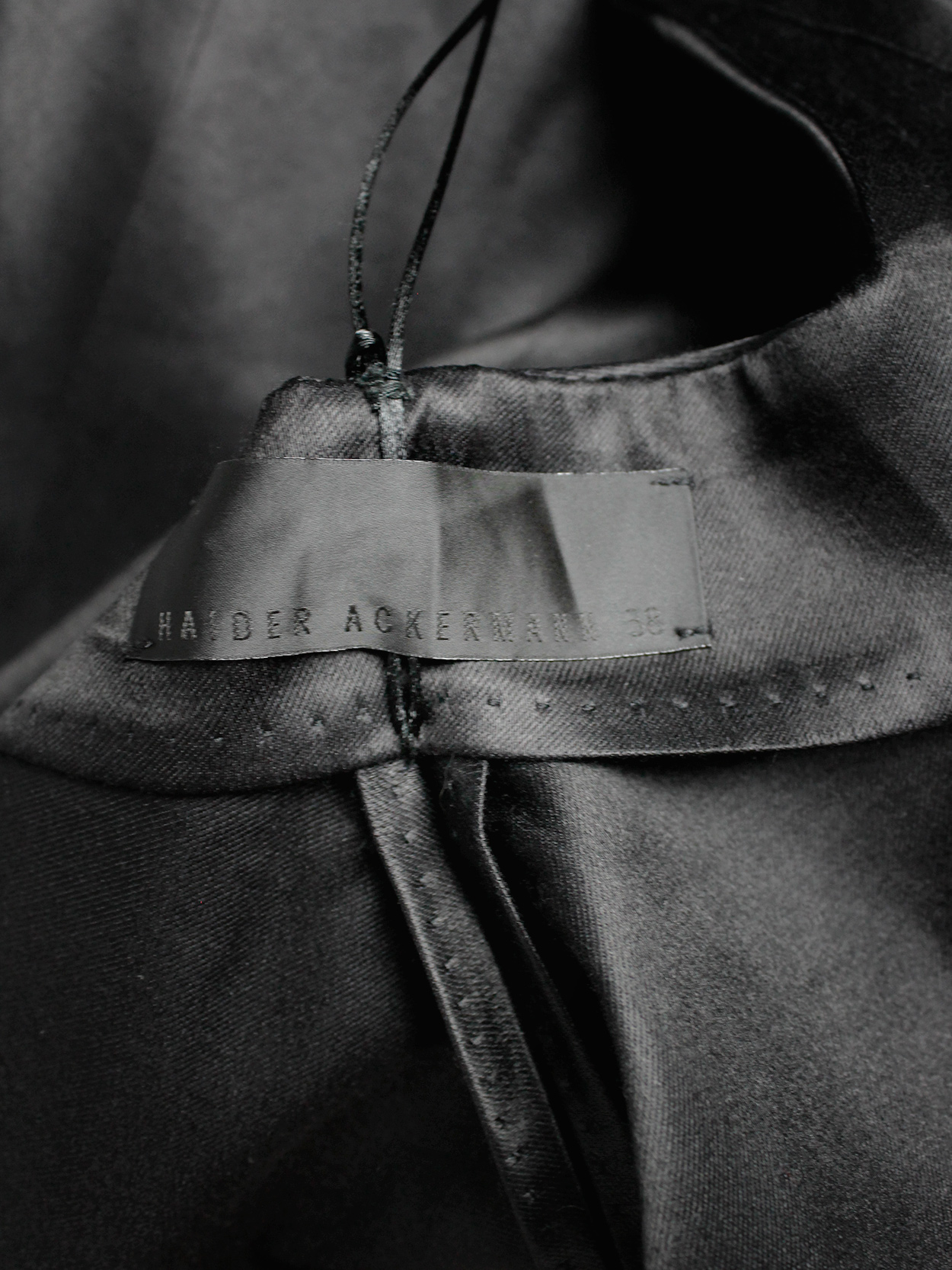 Haider Ackermann black backless waistcoat with swallowtail and ribbon lacing spring 2011 (21)