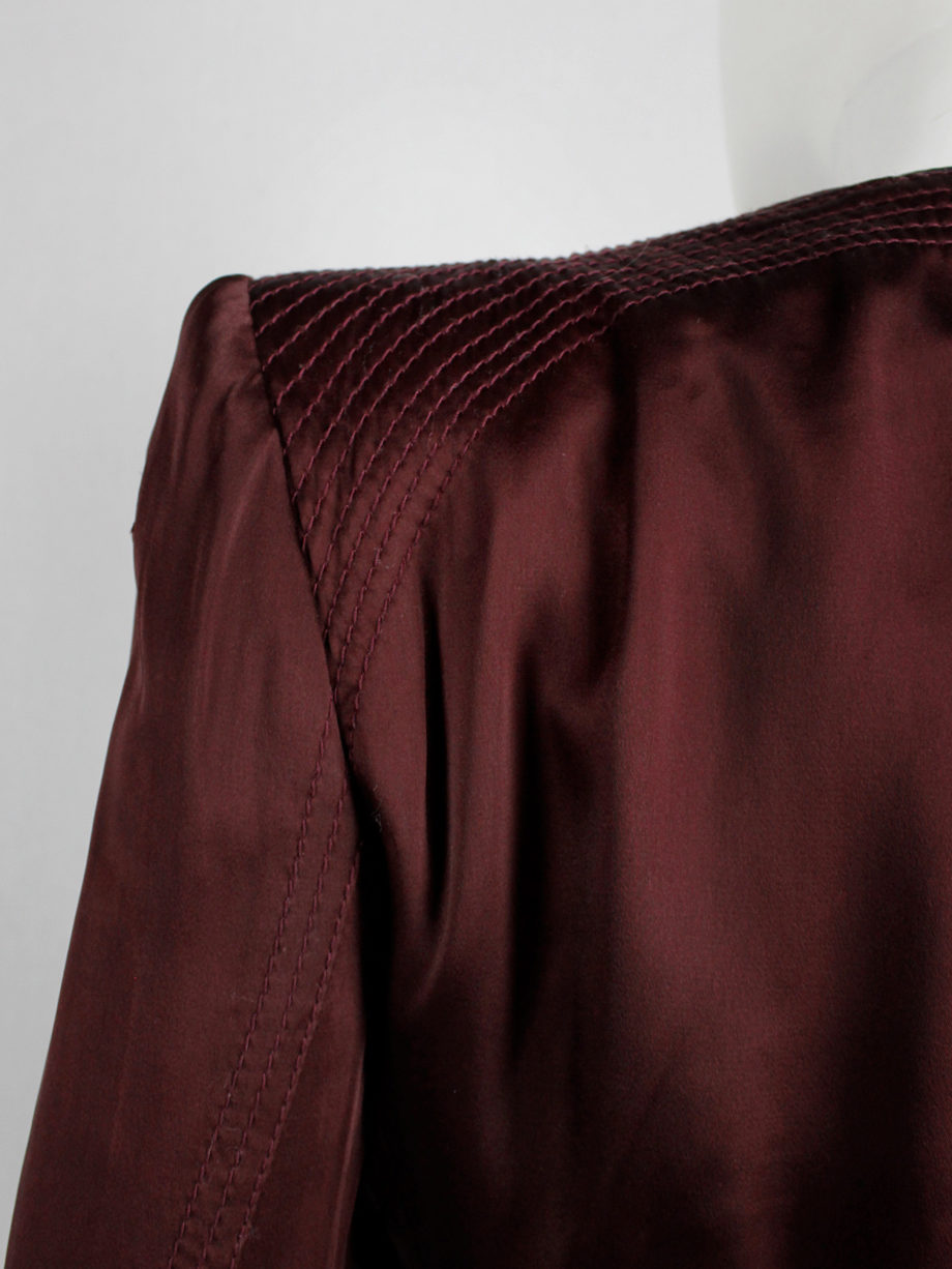 Haider Ackermann burgundy jacket with double front zipper fall 2009 (12)