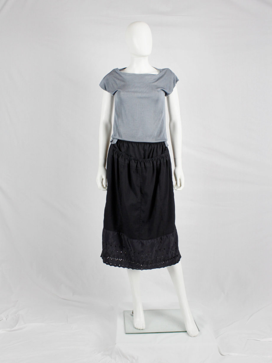 Maison Martin Margiela artisanal blue skirt made of skirt linings spring 2004 (11)