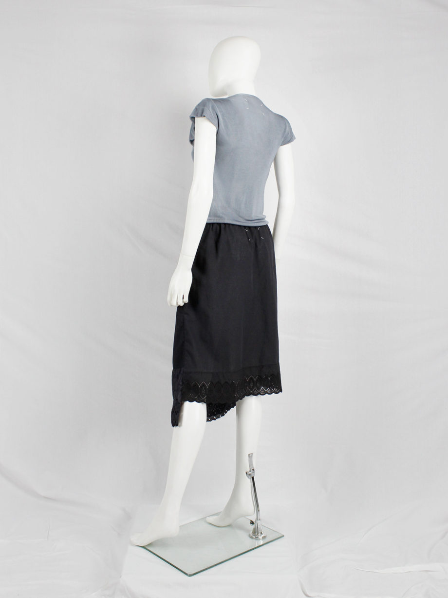 Maison Martin Margiela artisanal blue skirt made of skirt linings spring 2004 (4)