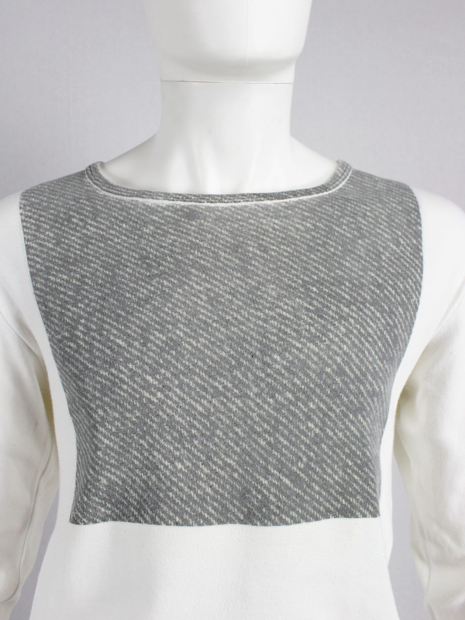 Maison Martin Margiela artisanal jumper with printed grey texture (5)