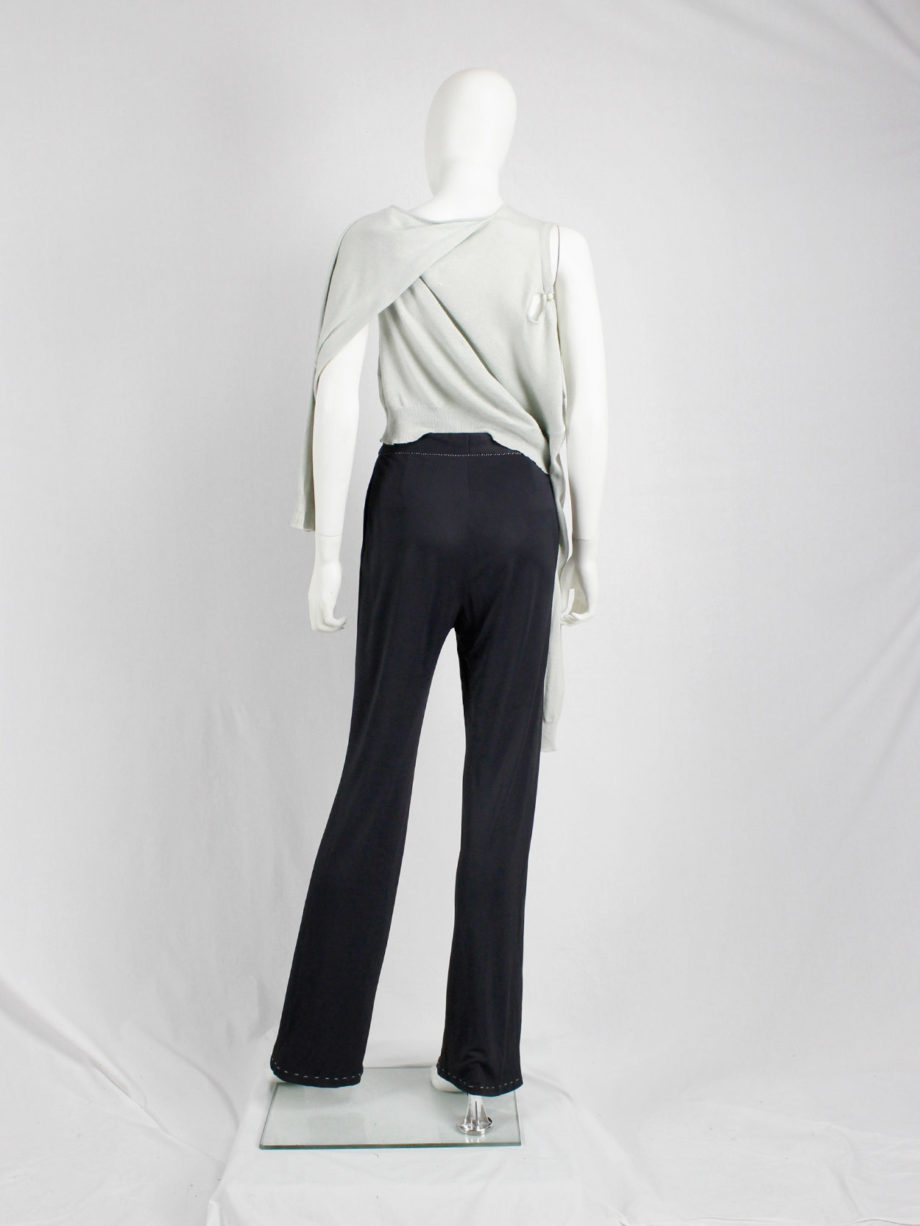 Maison Martin Margiela dark blue trousers with white exposed stitches spring 2002 (6)