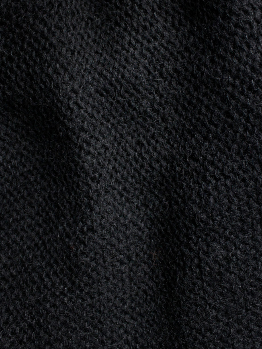 Yohji Yamamoto black jumper with attached panel or scarf and extra long sleeves (5)