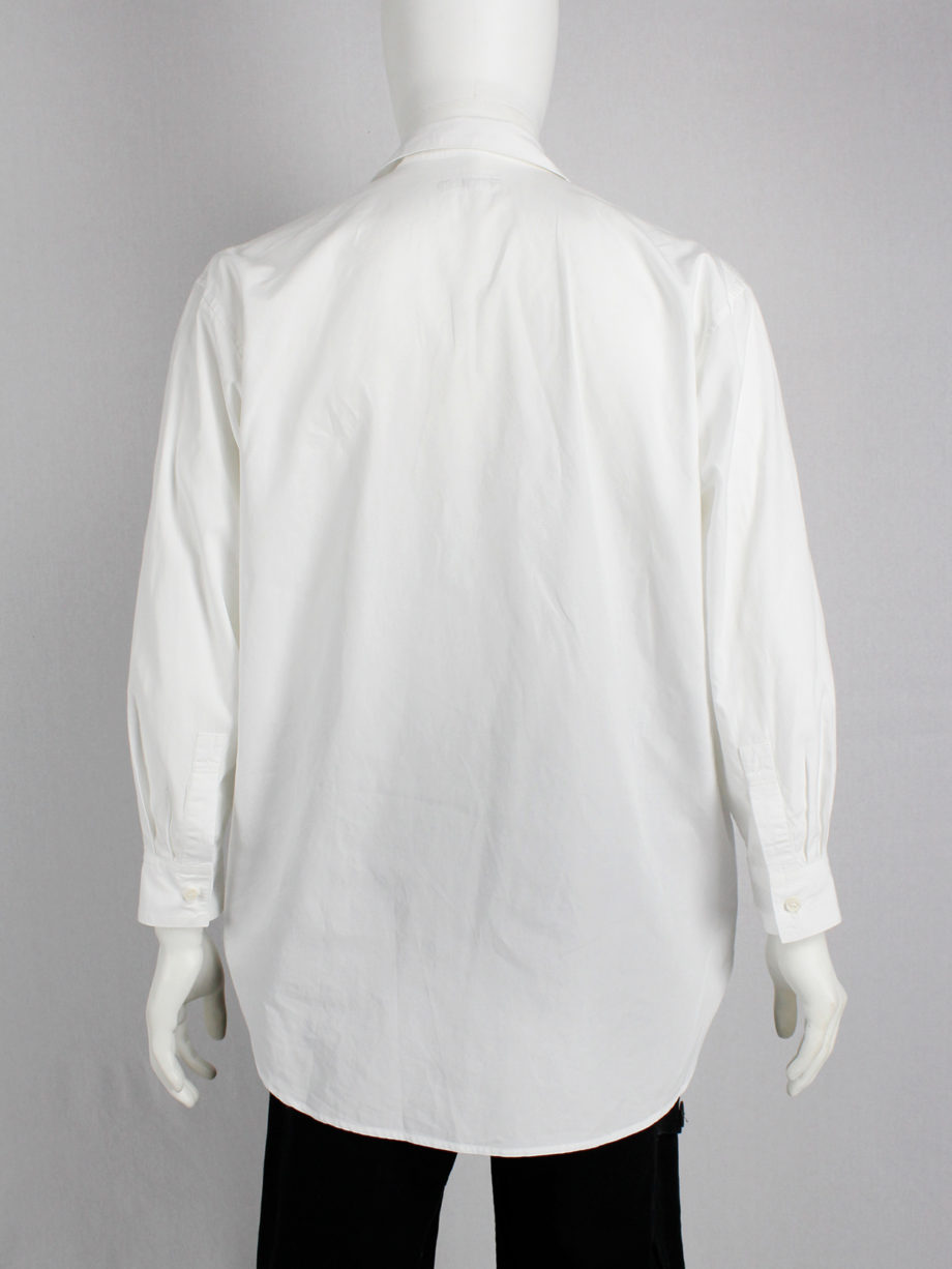 Ys Yohji Yamamoto men white oversized with lapel collar 1980s 80s (10)