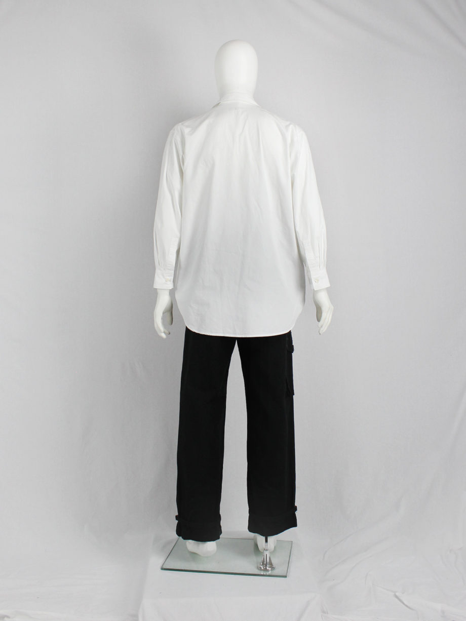 Ys Yohji Yamamoto men white oversized with lapel collar 1980s 80s (11)