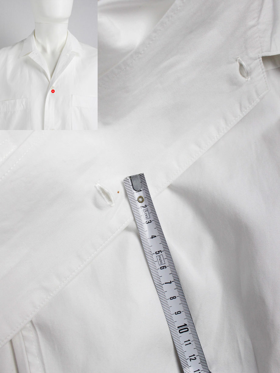 Ys Yohji Yamamoto men white oversized with lapel collar 1980s 80s (12)