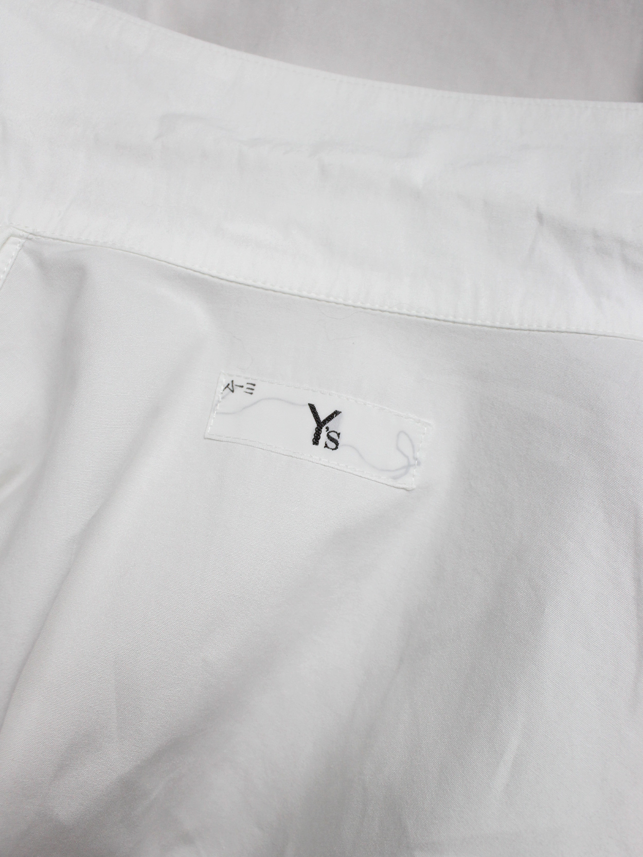 Ys Yohji Yamamoto men white oversized with lapel collar 1980s 80s (13)