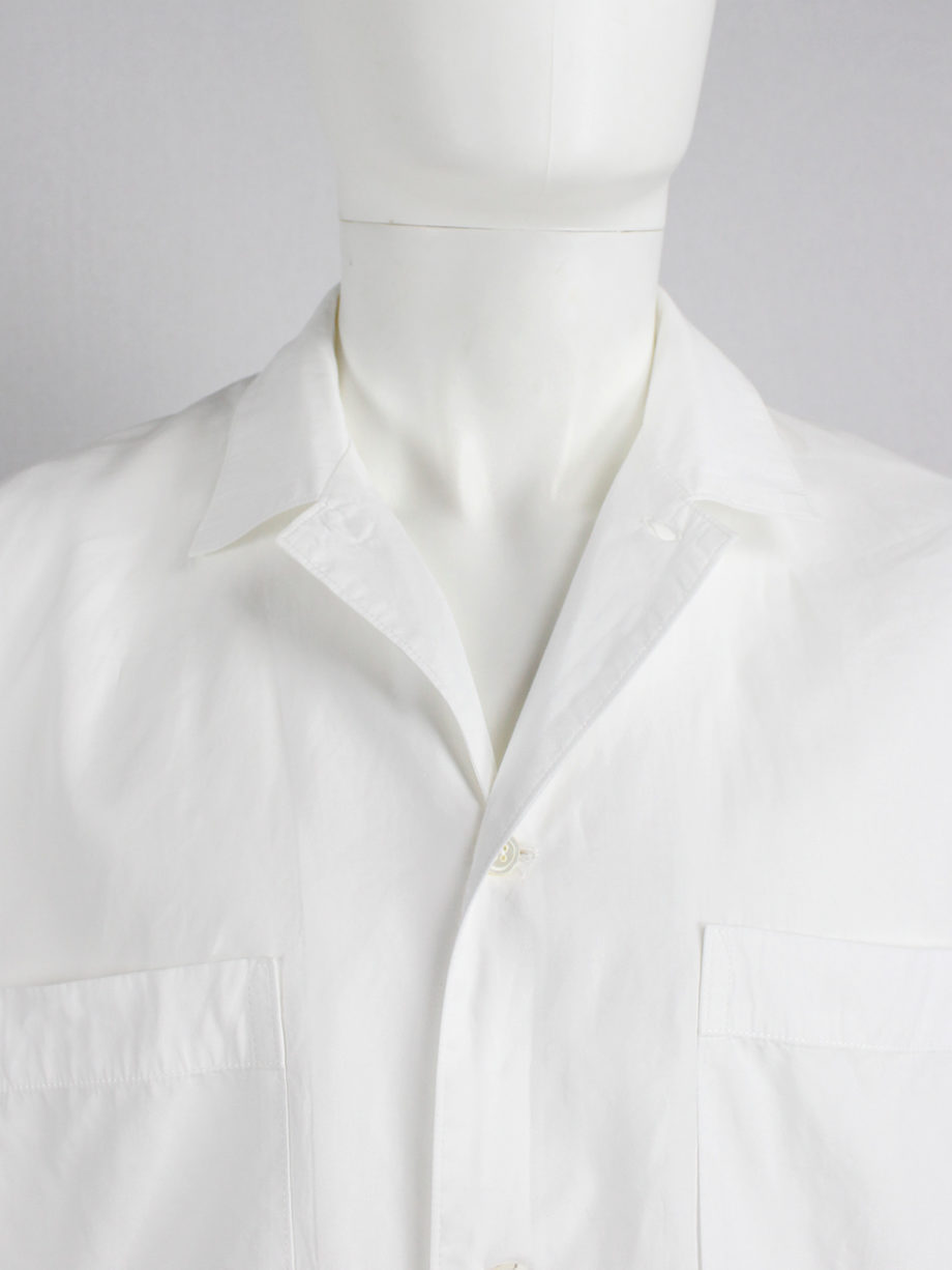 Ys Yohji Yamamoto men white oversized with lapel collar 1980s 80s (8)