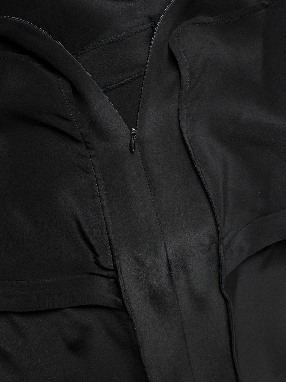 vaniitas Yohji Yamamoto black maxi skirt with inserted panels and curved zippers (11)