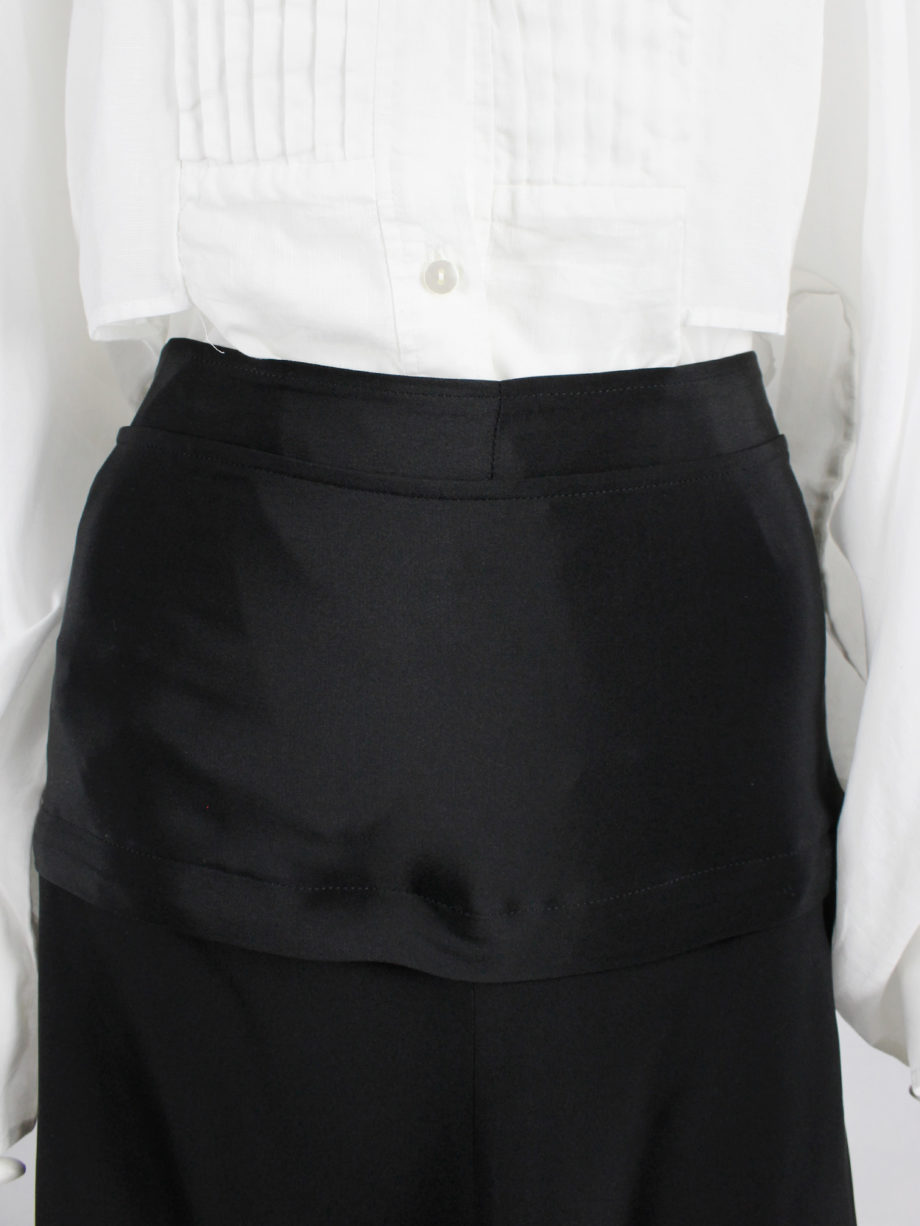 vaniitas Yohji Yamamoto black maxi skirt with inserted panels and curved zippers (2)