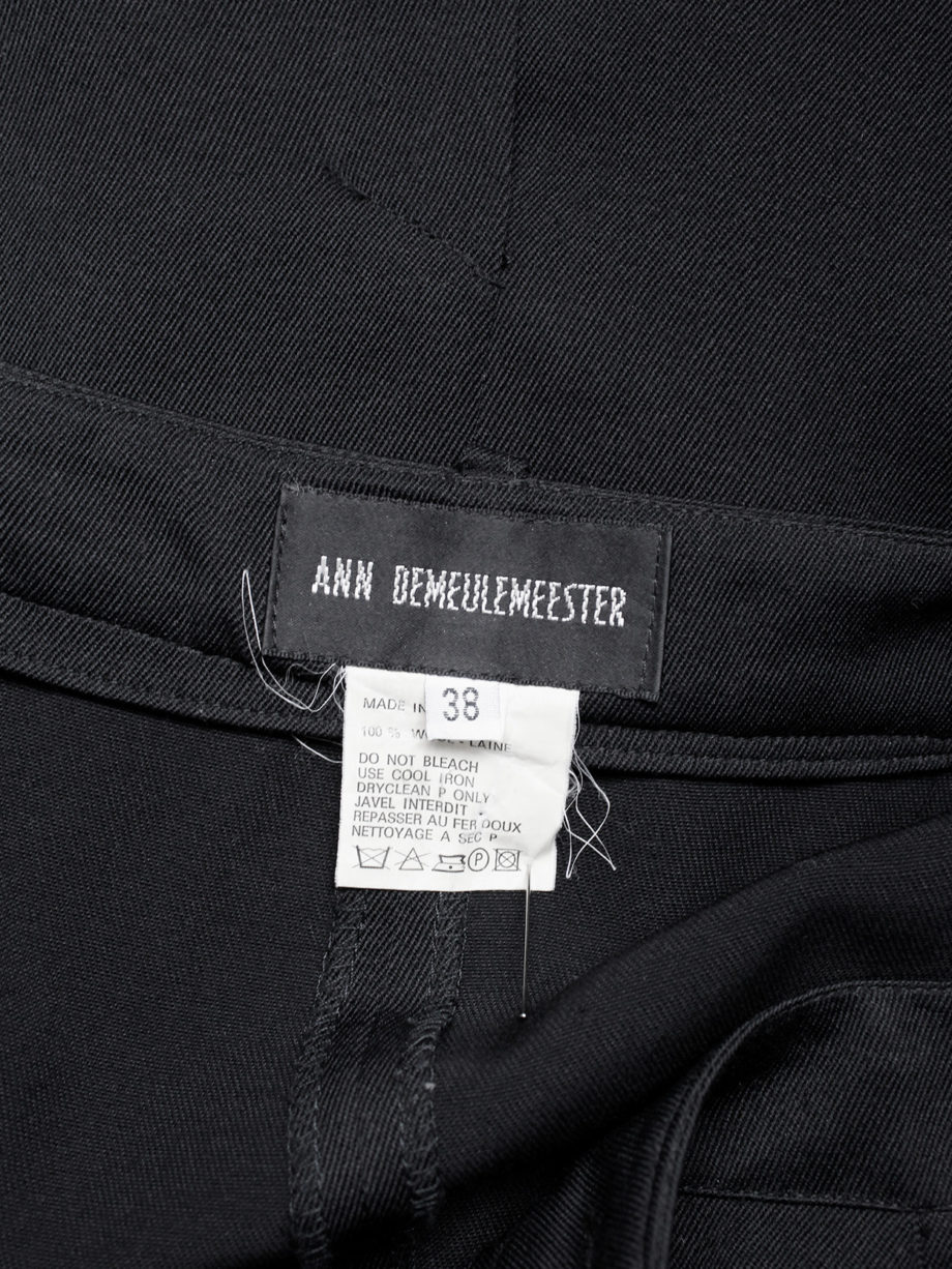 vaniitas vintage Ann Demeulemeester black straight maxi skirt 90s (11)