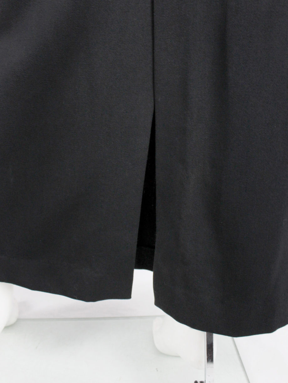 vaniitas vintage Ann Demeulemeester black straight maxi skirt 90s (3)