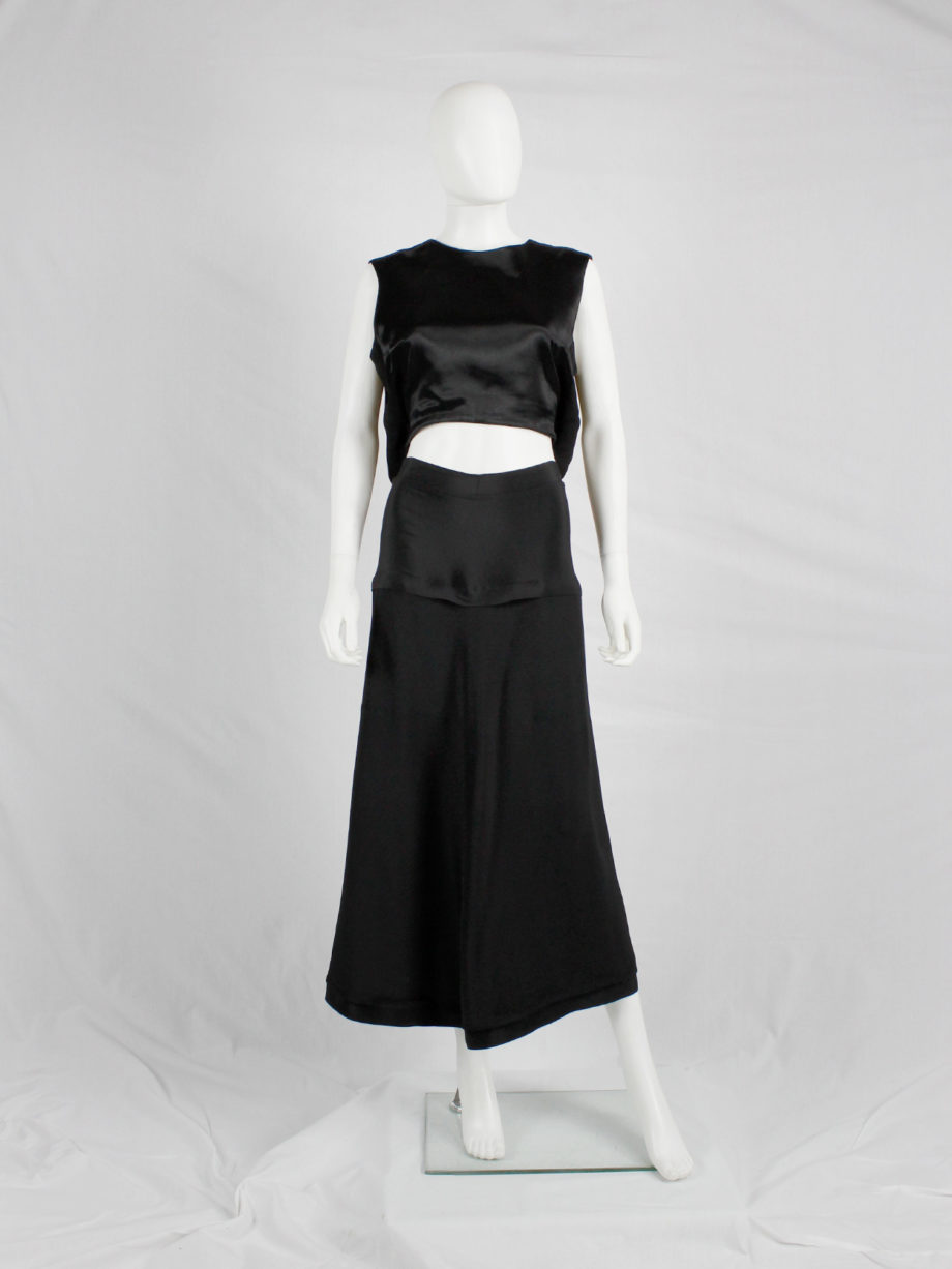 vintage Ann Demeulemeester black backwards waistcoat with open back spring 2003 (6)