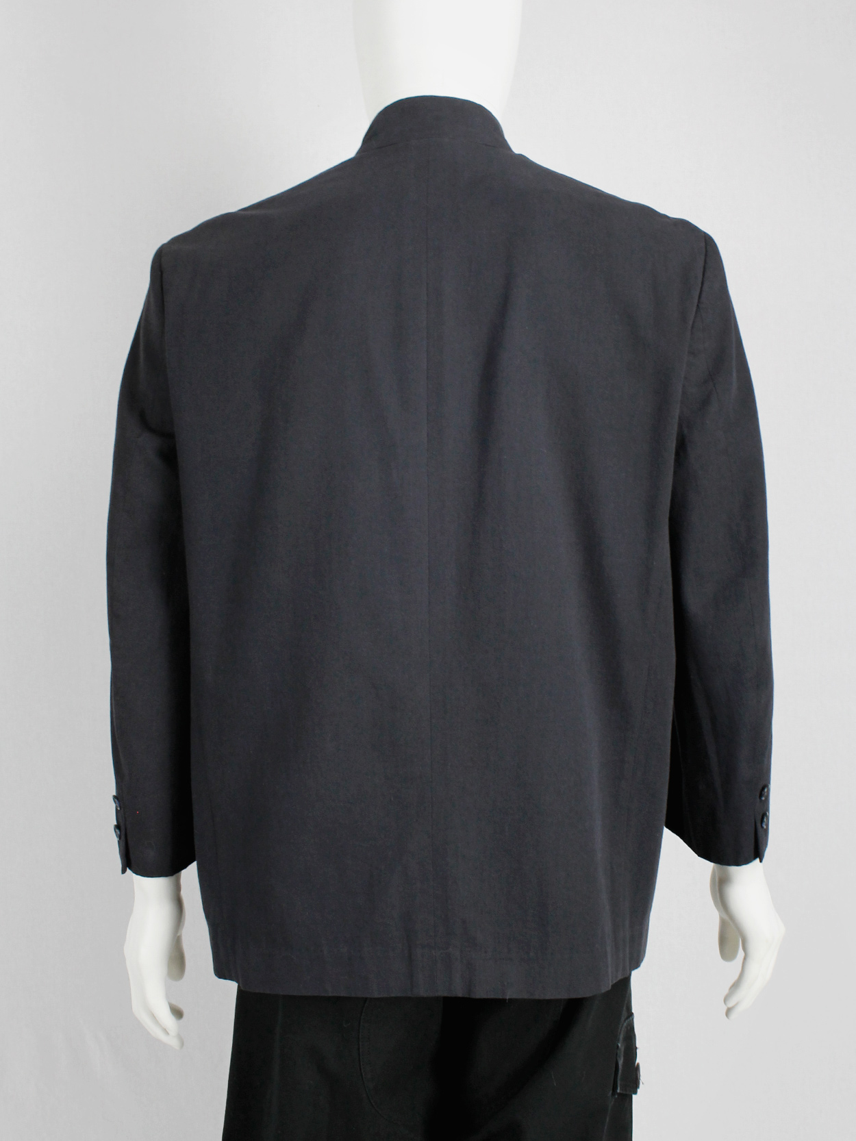 Comme des Garçons Homme black minimalist blazer with two breast pockets ...