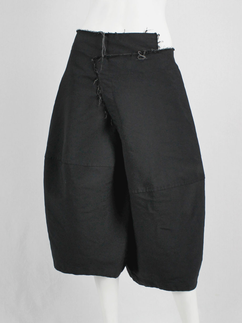 vintage Comme des Garcons dark blue deconstructed trousers with frayed finish (4)