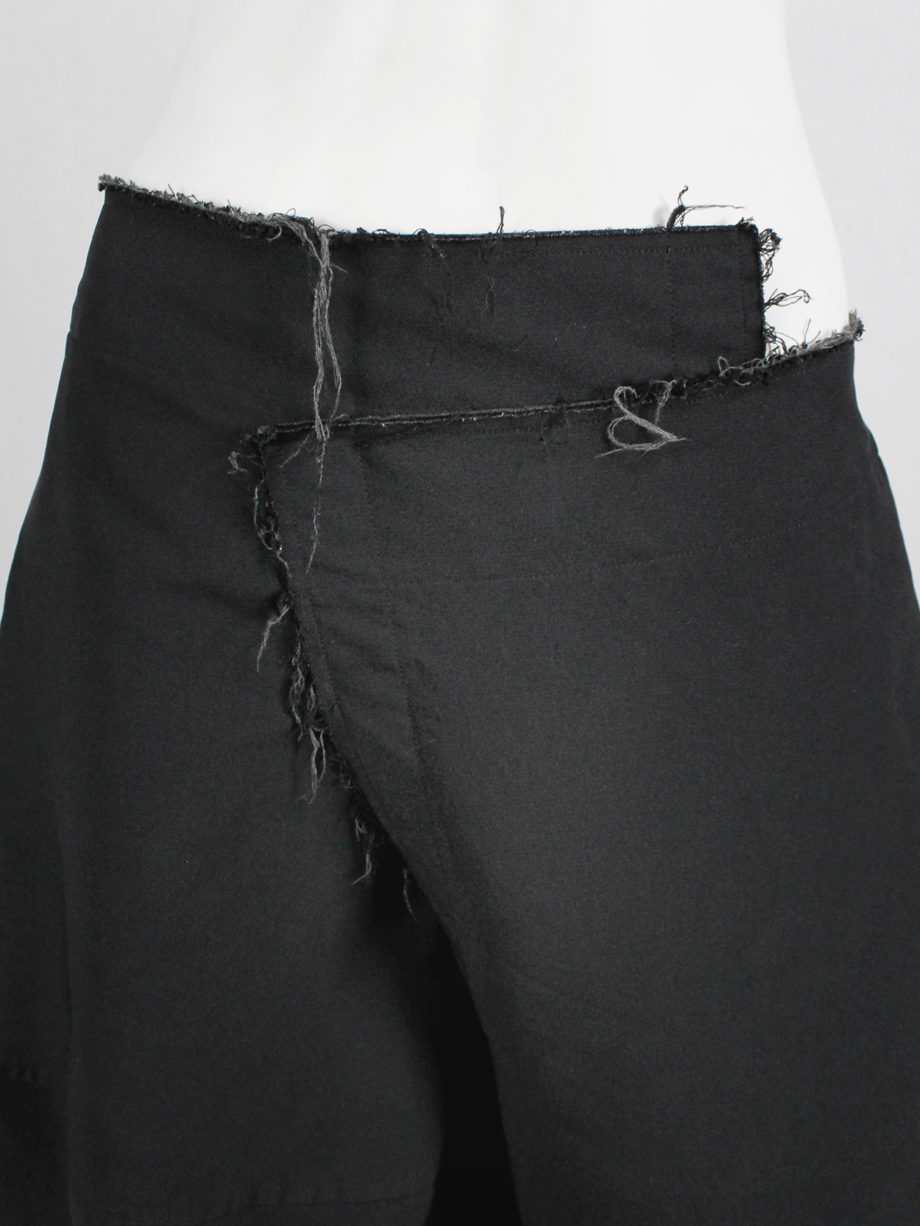 vintage Comme des Garcons dark blue deconstructed trousers with frayed finish (5)