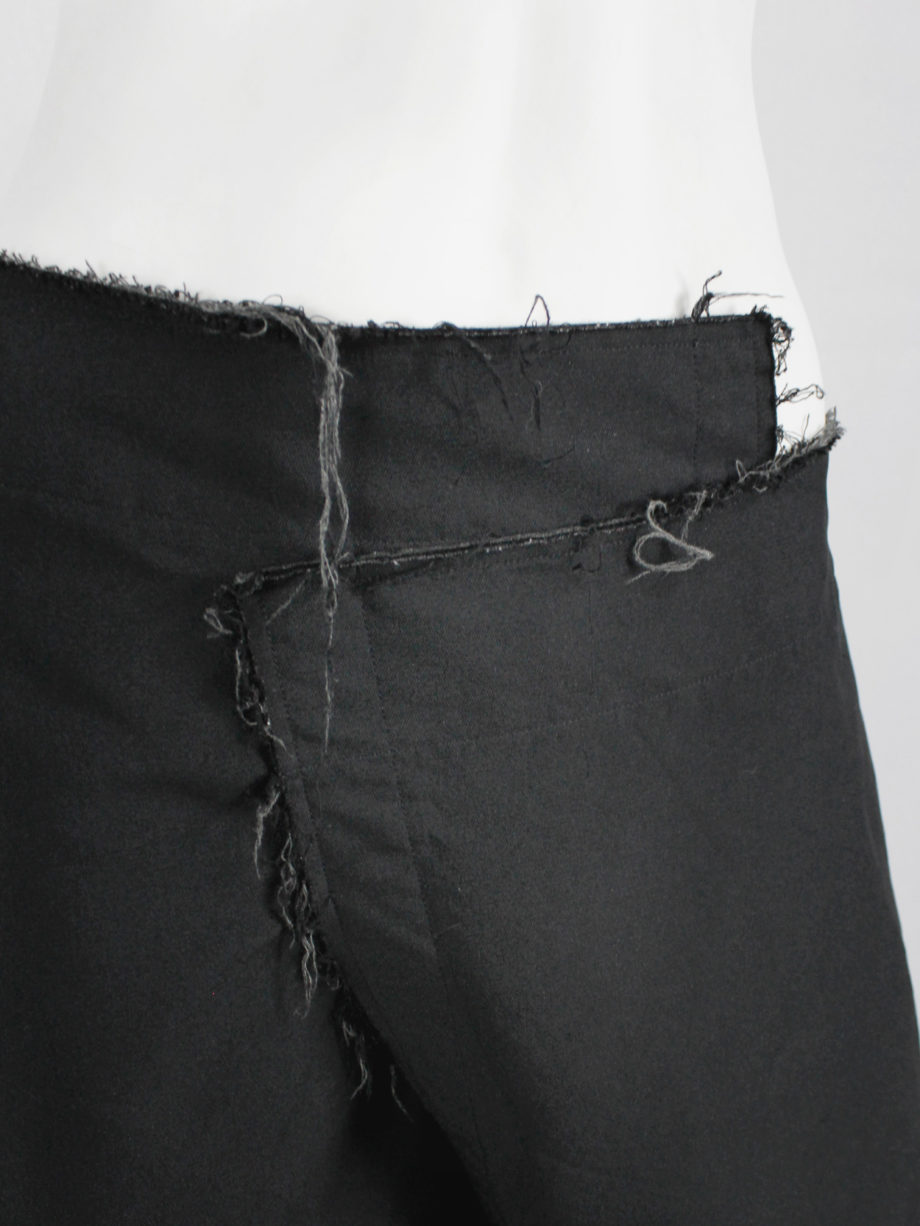 vintage Comme des Garcons dark blue deconstructed trousers with frayed finish (6)
