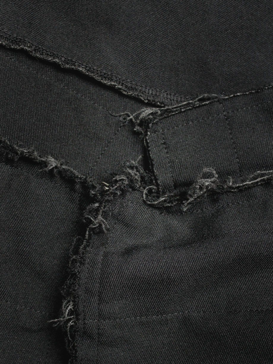 vintage Comme des Garcons dark blue deconstructed trousers with frayed finish (9)