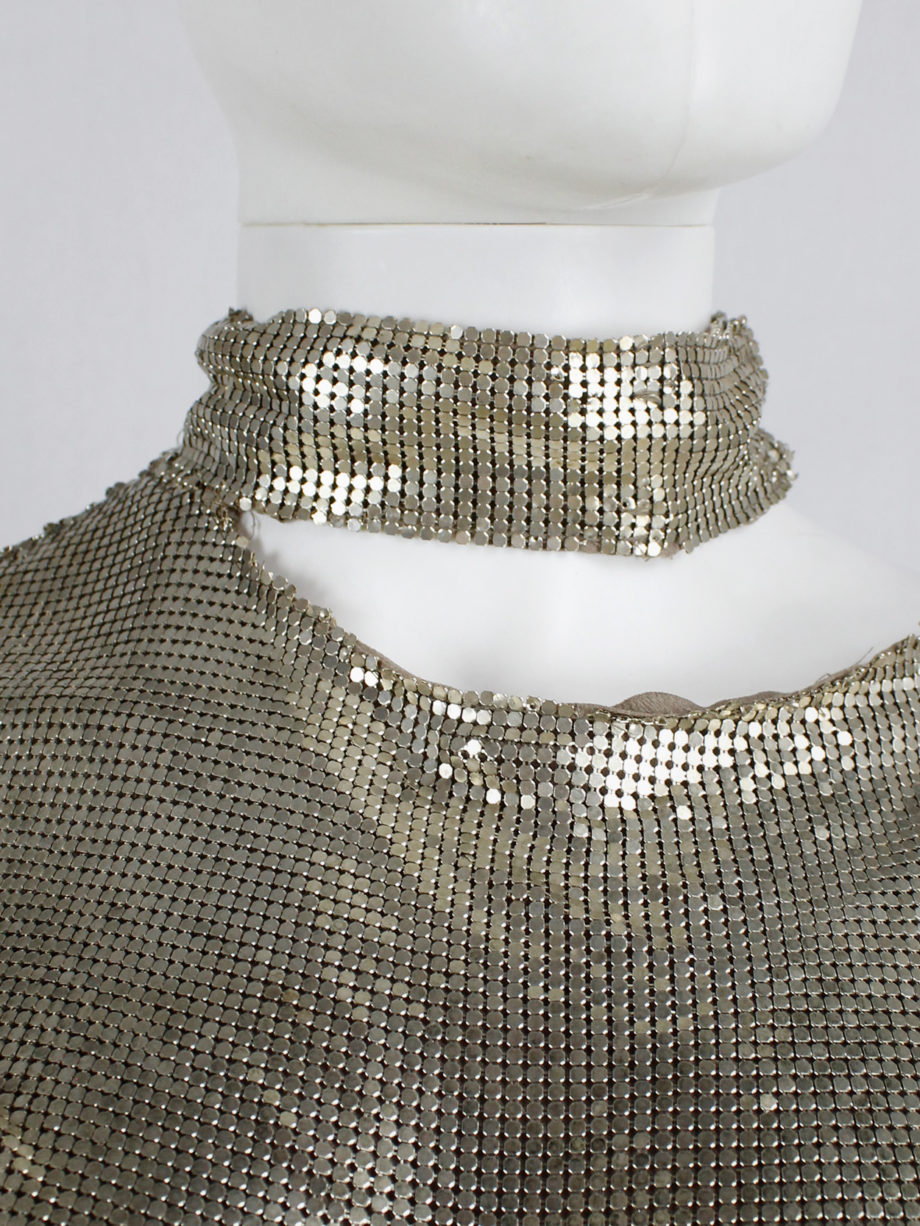 AF Vandevorst gold glowmesh top with open sides and leather strapsspring 2011 (13)