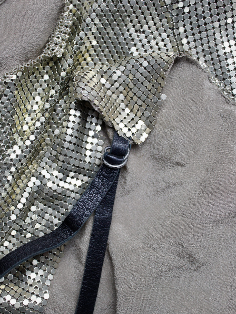 AF Vandevorst gold glowmesh top with open sides and leather strapsspring 2011 (7)